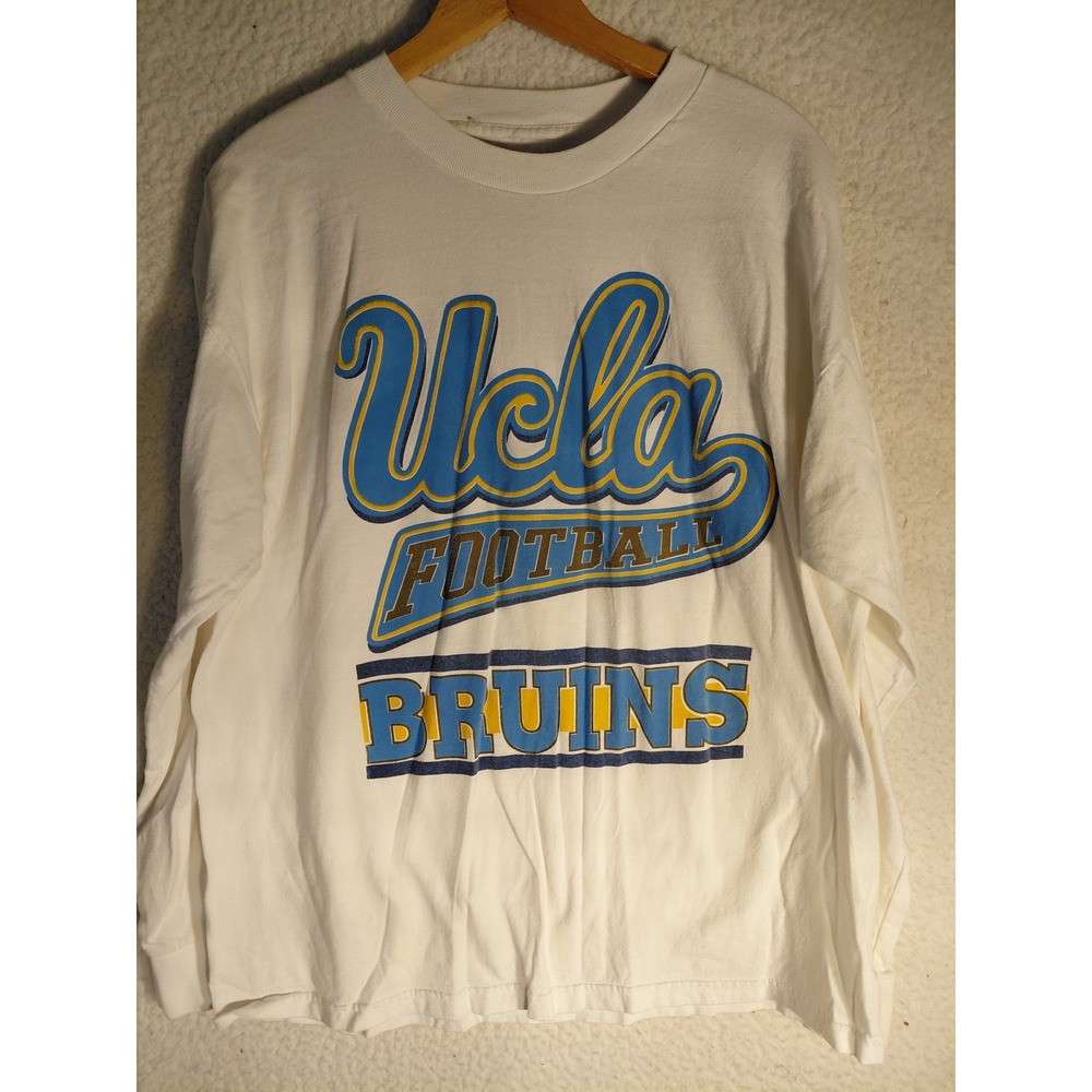 Vintage UCLA Football Bruins Shirt White Long Sleeve Crosstown Showdown 90s NCAA